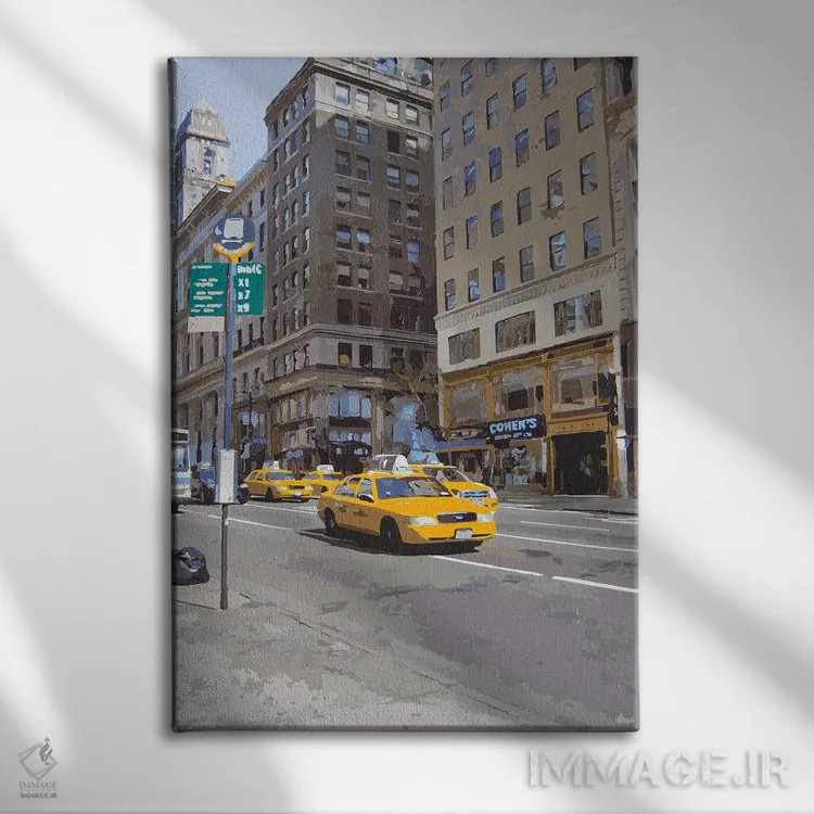 تابلو دکوراتیو مرکز شهر اثر مارکو باربریو - نمای روبهرو روی دیوار