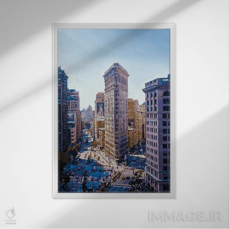 تابلو دکوراتیو ساختمان فلتیرون ۲ اثر مارکو باربریو - نمای قابدار سفید