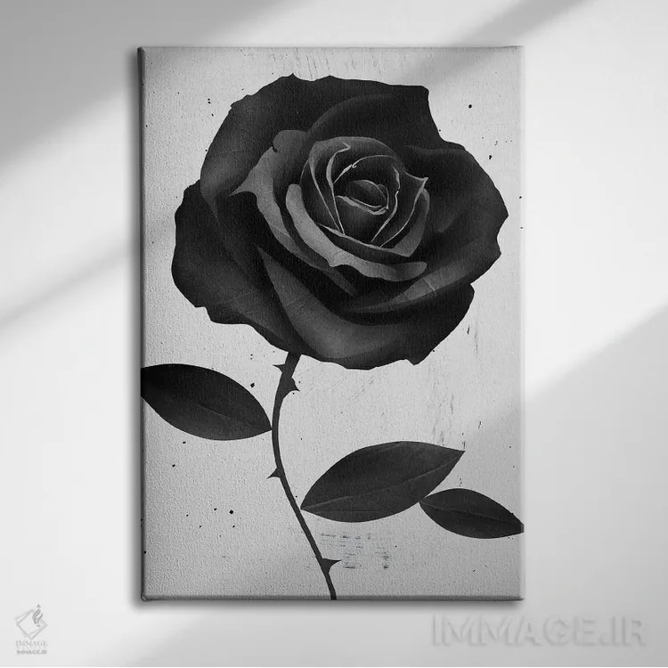 تابلو دکوراتیو رز پارچه ای اثر روبن ایرلند - نمای روبهرو روی دیوار