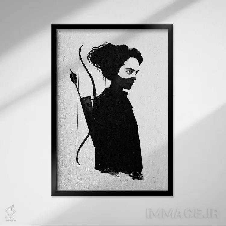 تابلو دکوراتیو چهار دل اثر روبن ایرلند - نمای قابدار مشکی