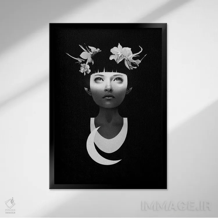 تابلو دکوراتیو گرگ و میش شدید اثر روبن ایرلند - نمای قابدار مشکی