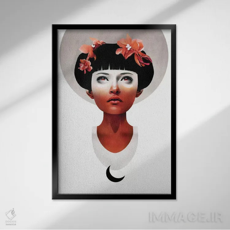 تابلو دکوراتیو گرگ و میش شدید ۲ اثر روبن ایرلند - نمای قابدار مشکی