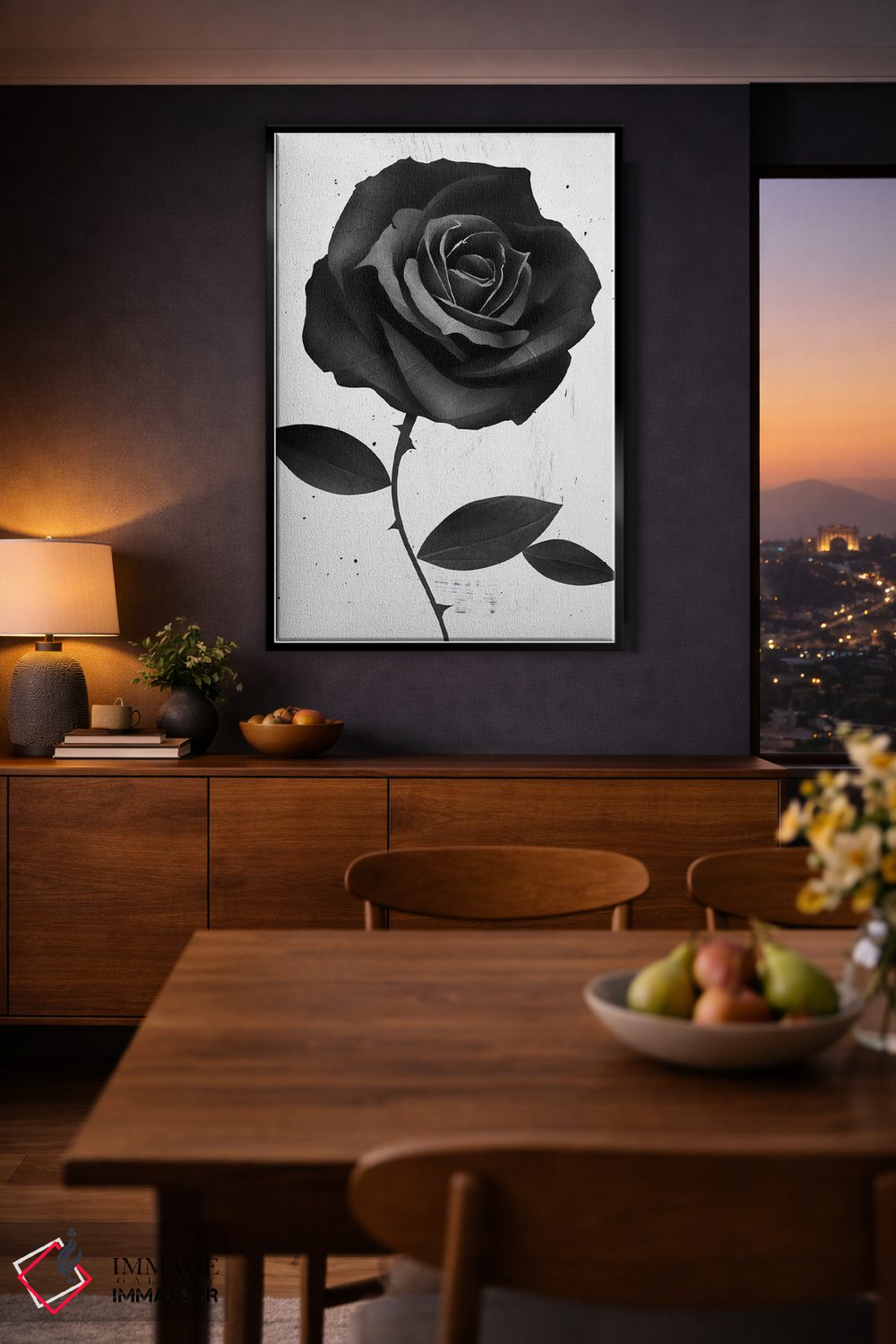تابلو دکوراتیو رز پارچه ای اثر روبن ایرلند - D2B