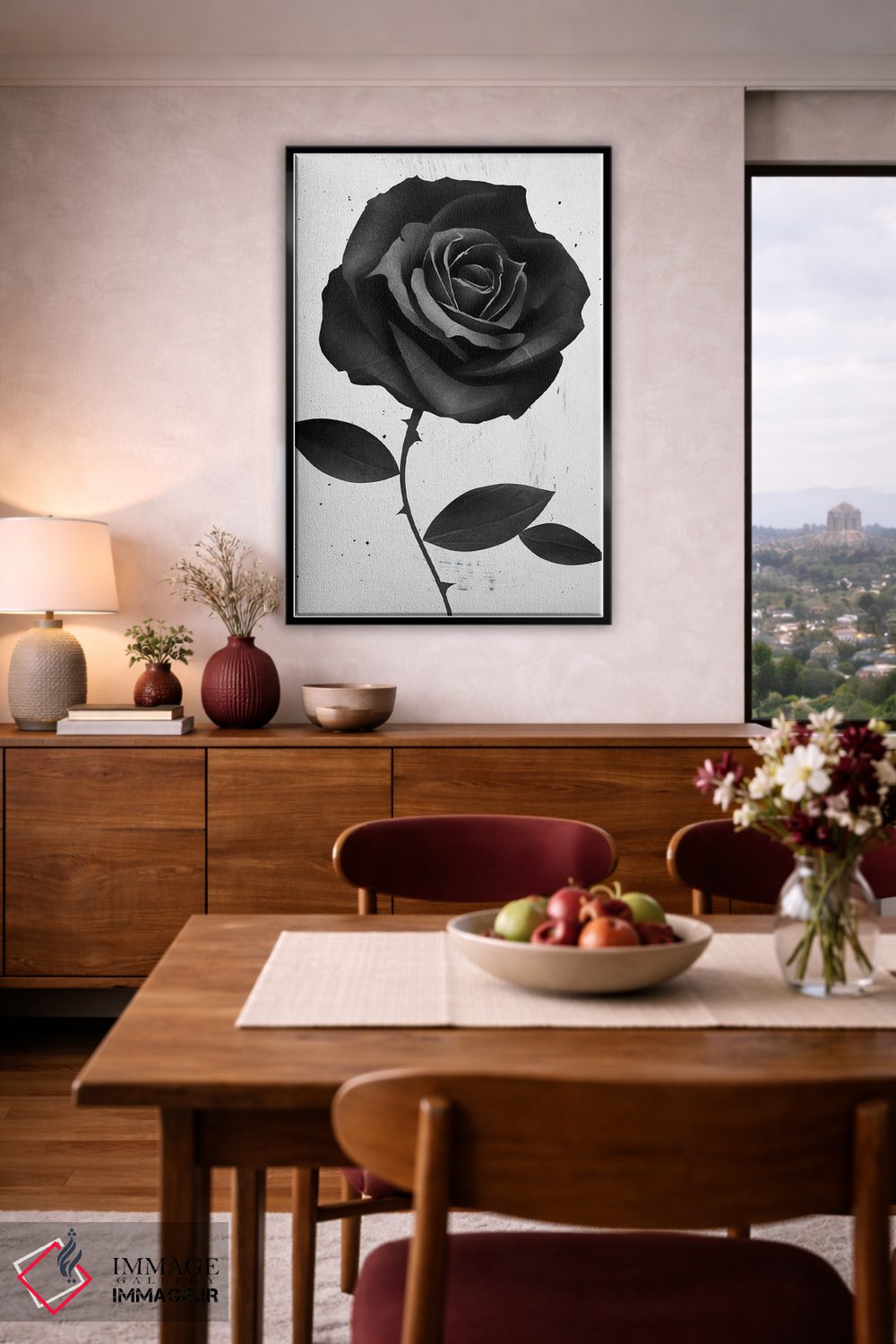 تابلو دکوراتیو رز پارچه ای اثر روبن ایرلند - D3B