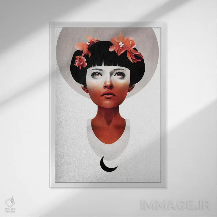 تابلو دکوراتیو گرگ و میش شدید ۲ اثر روبن ایرلند - نمای قابدار سفید