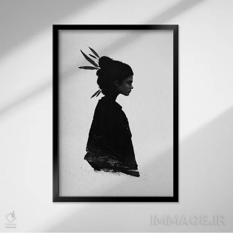 تابلو دکوراتیو هرگز هرگز اثر روبن ایرلند - نمای قابدار مشکی