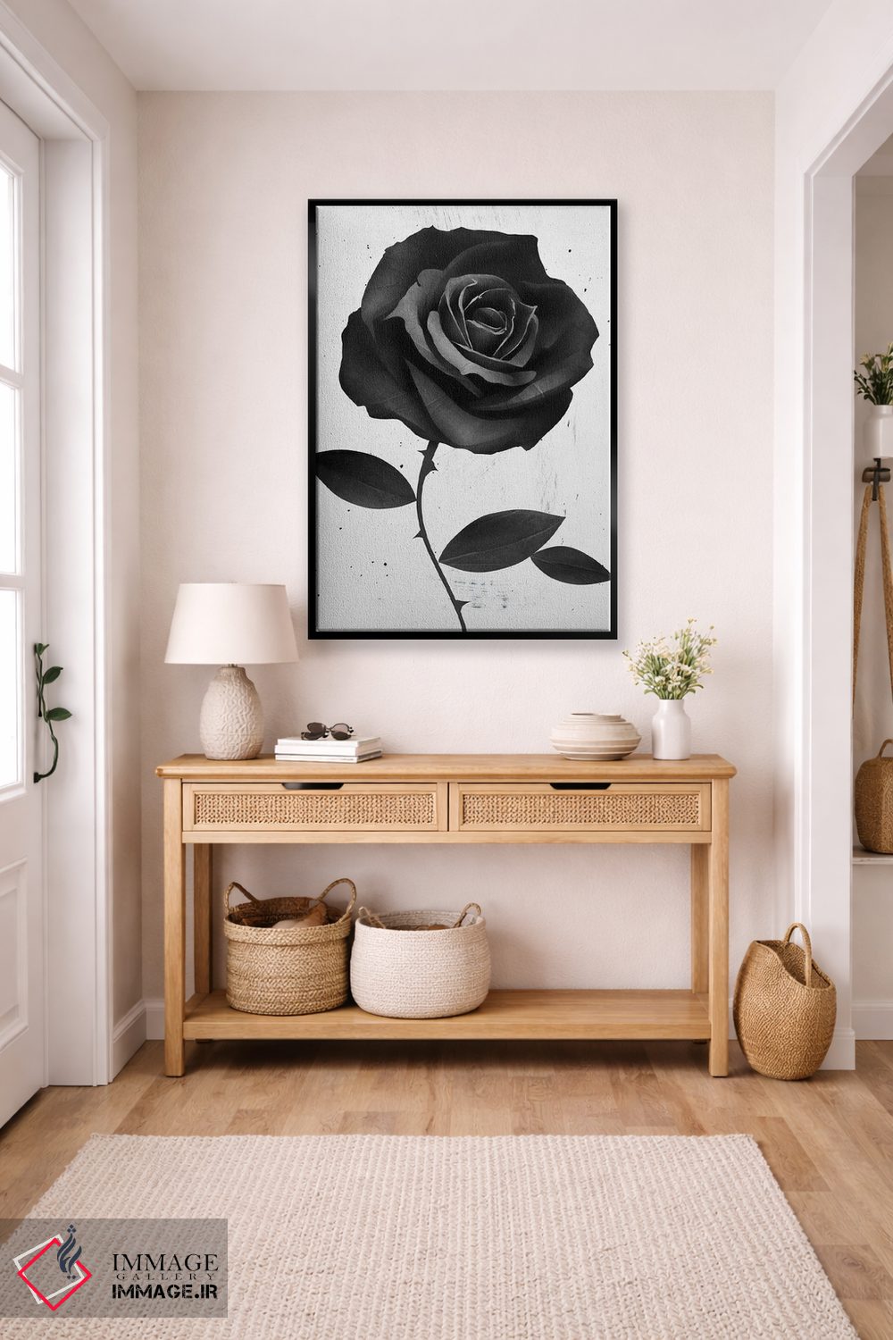 تابلو دکوراتیو رز پارچه ای اثر روبن ایرلند - D6B