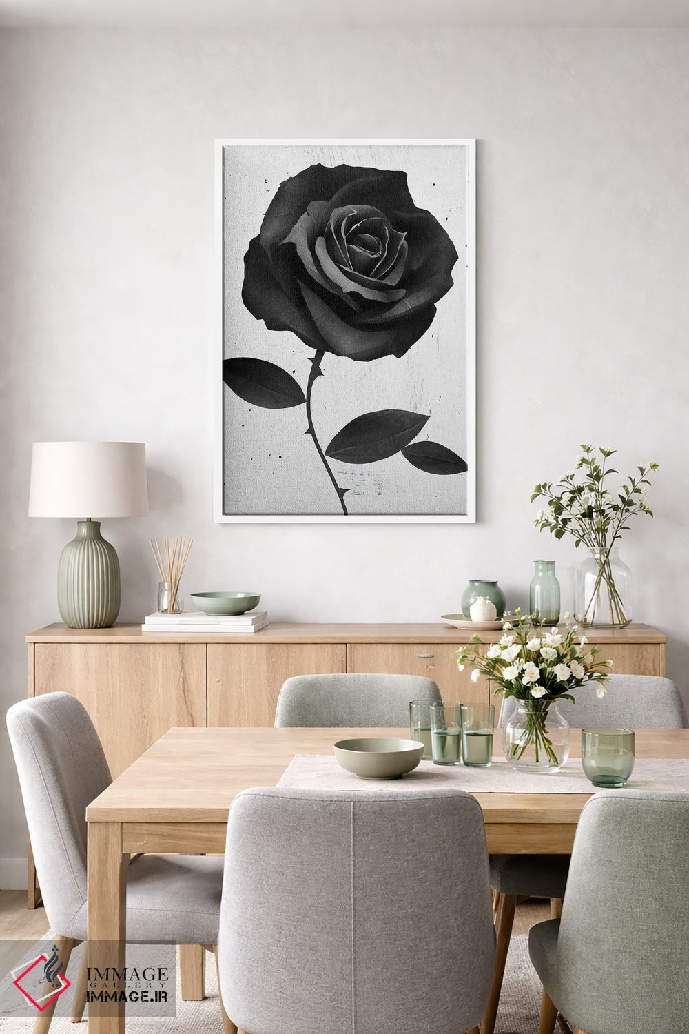 تابلو دکوراتیو رز پارچه ای اثر روبن ایرلند - D5W