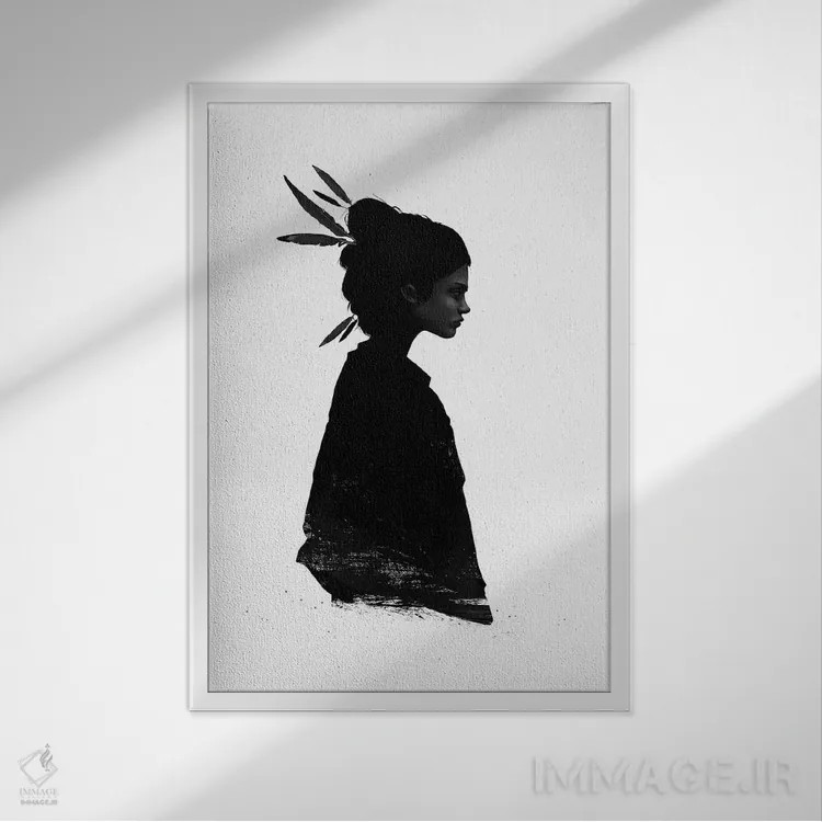 تابلو دکوراتیو هرگز هرگز اثر روبن ایرلند - نمای قابدار سفید