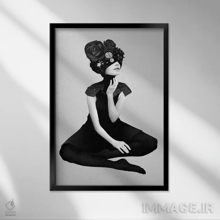 تابلو دکوراتیو فلج اثر روبن ایرلند - نمای قابدار مشکی
