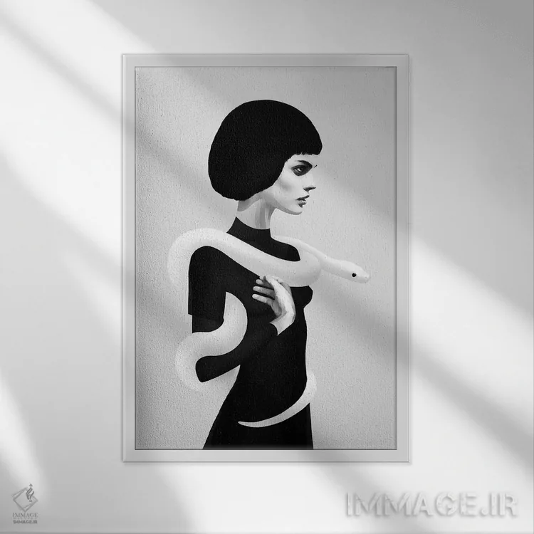 تابلو دکوراتیو فقط کپی پوست اثر روبن ایرلند - نمای قابدار سفید