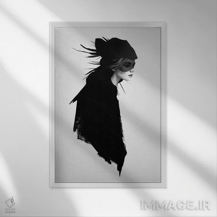 تابلو دکوراتیو جریان شناور اثر روبن ایرلند - نمای قابدار سفید