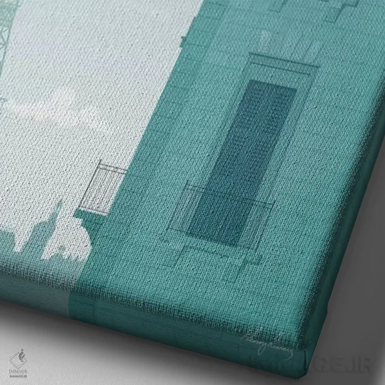تابلو دکوراتیو پاریس اثر هنری ریورز - نمای نزدیک بافت بوم