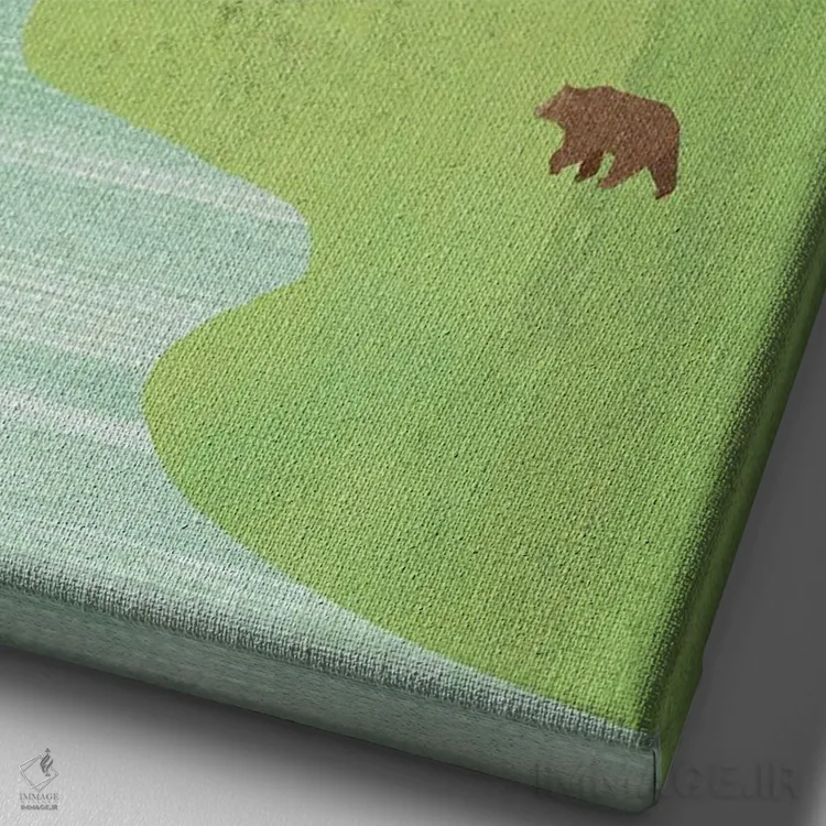 تابلو دکوراتیو پوستر سفر سوئد اثر هنری ریورز - نمای نزدیک بافت بوم
