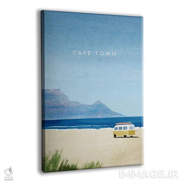 تابلو دکوراتیو South Africa Travel Poster,پوستر سفر کیپ تاون اثر هنری ریورز - نمای پرسپکتیو محصول