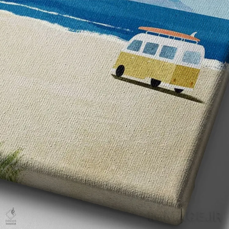 تابلو دکوراتیو South Africa Travel Poster,پوستر سفر کیپ تاون اثر هنری ریورز - نمای نزدیک بافت بوم