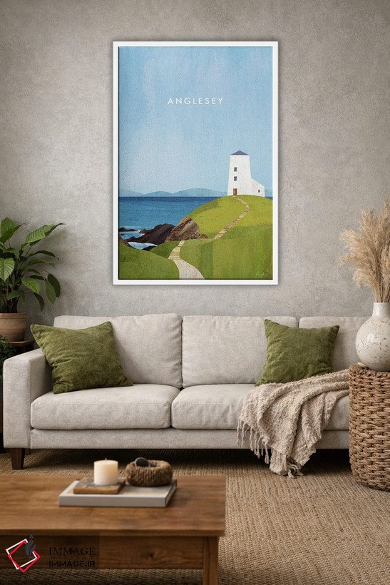 تابلو دکوراتیو Wales Travel Poster,پوستر سفر آنگلسی اثر هنری ریورز - D1W
