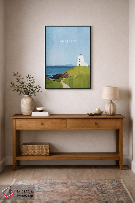 تابلو دکوراتیو Wales Travel Poster,پوستر سفر آنگلسی اثر هنری ریورز - D2B