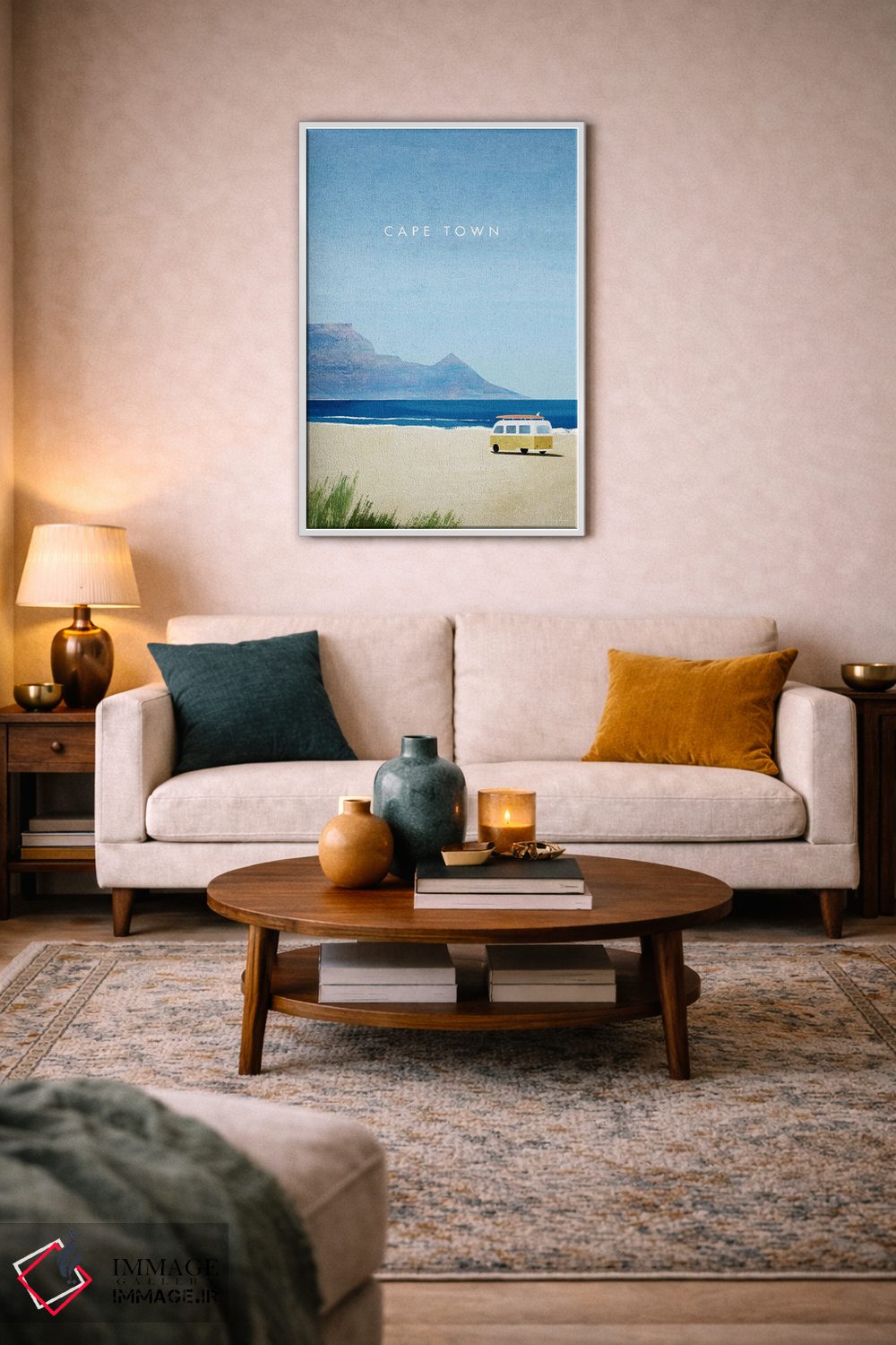 تابلو دکوراتیو South Africa Travel Poster,پوستر سفر کیپ تاون اثر هنری ریورز - D1W