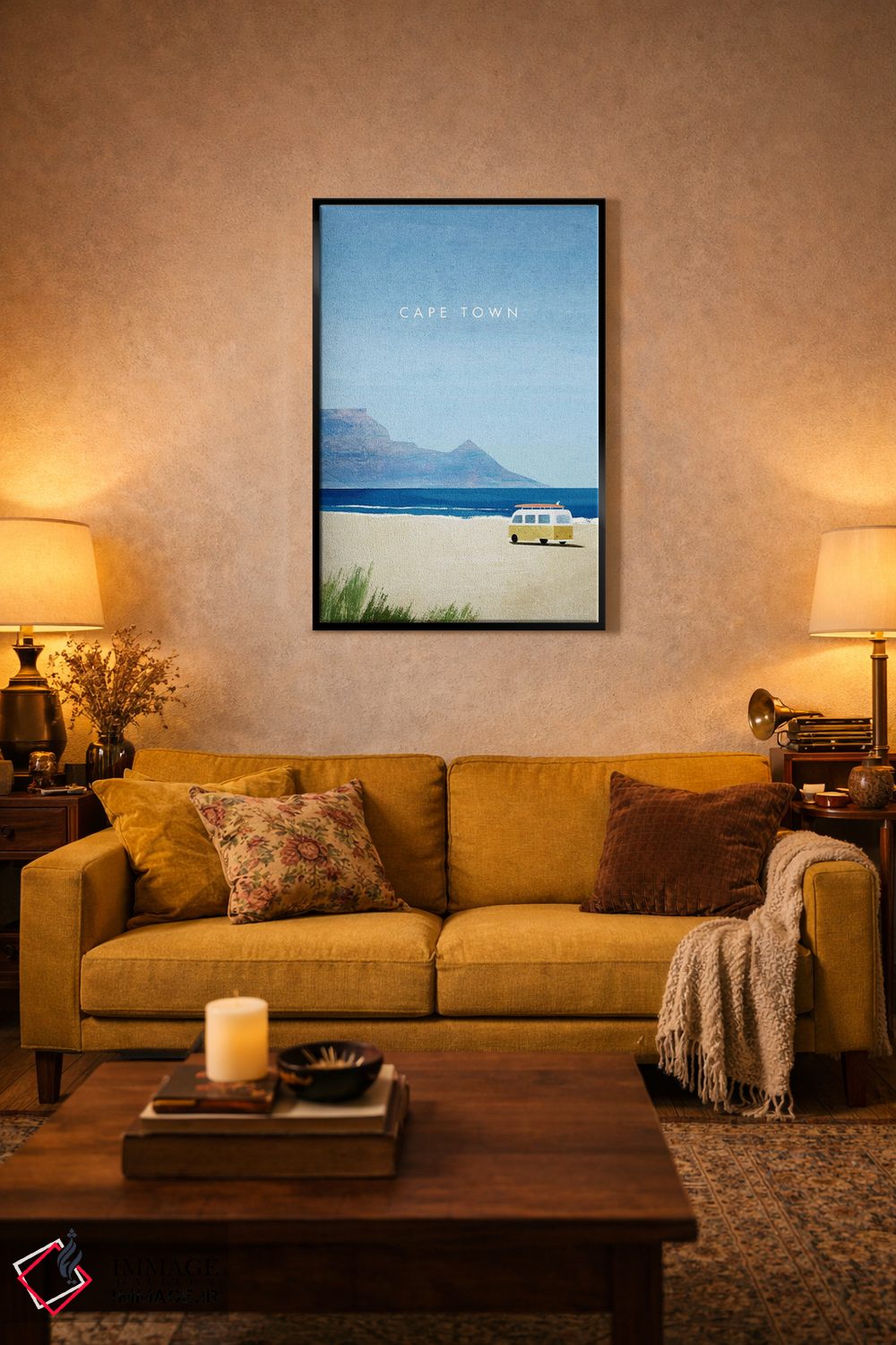 تابلو دکوراتیو South Africa Travel Poster,پوستر سفر کیپ تاون اثر هنری ریورز - D3B