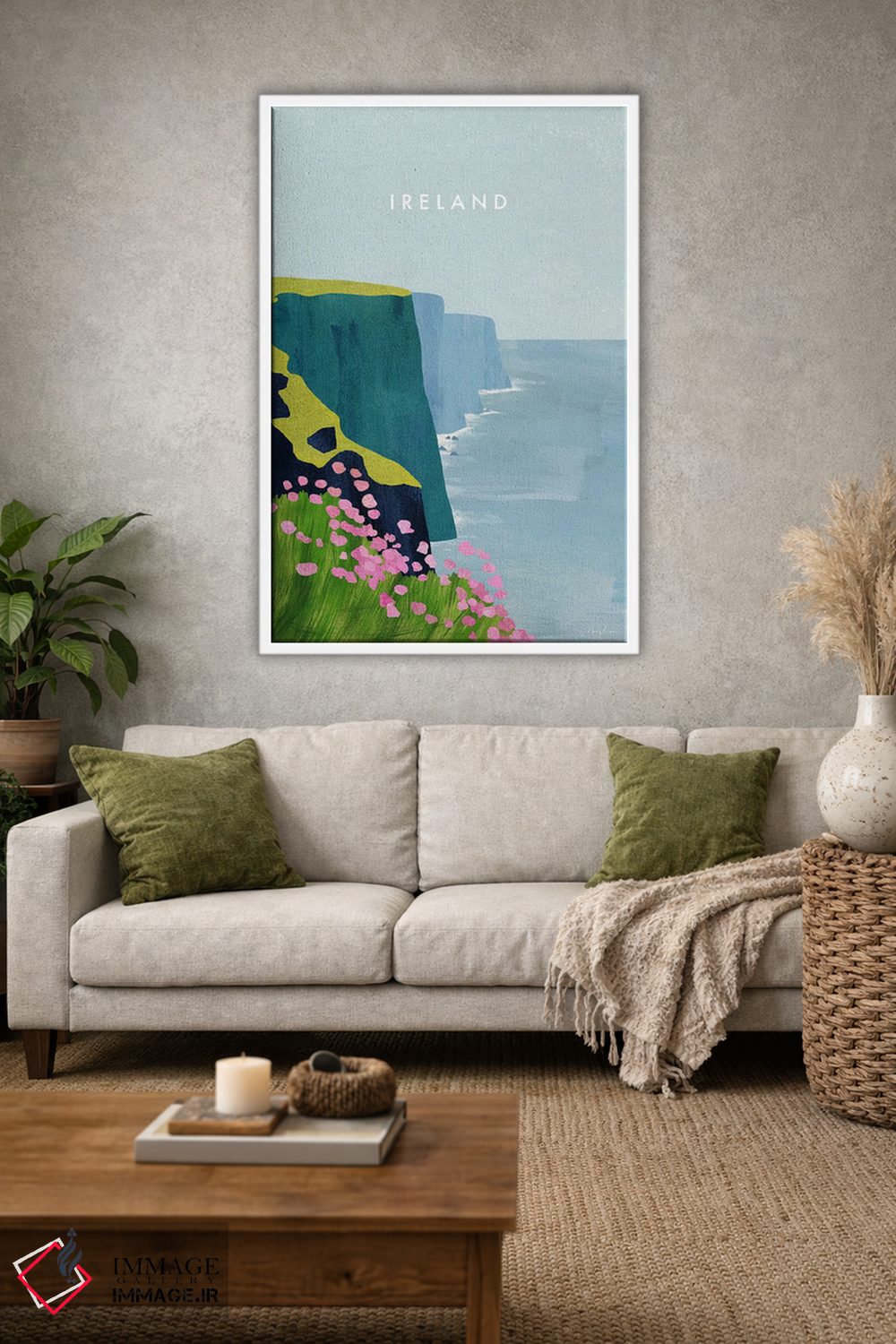 تابلو دکوراتیو Cliffs Of Moher Travel Poster,پوستر سفر ایرلند، صخره های موه… اثر هنری ریورز - D1W