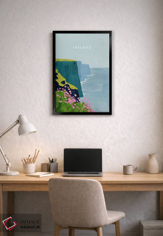 تابلو دکوراتیو Cliffs Of Moher Travel Poster,پوستر سفر ایرلند، صخره های موه… اثر هنری ریورز - D2B