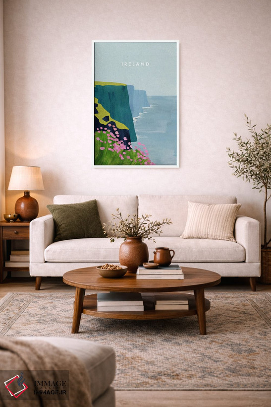 تابلو دکوراتیو Cliffs Of Moher Travel Poster,پوستر سفر ایرلند، صخره های موه… اثر هنری ریورز - D3W