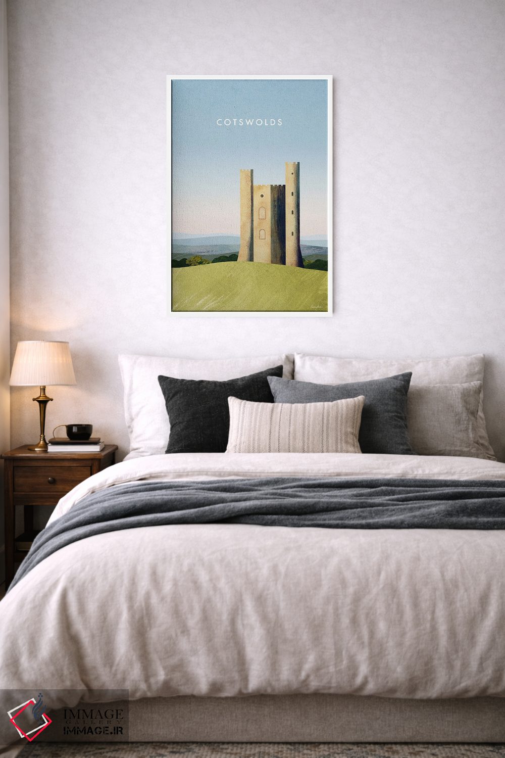 تابلو دکوراتیو England Travel Poster,پوستر سفر کاتسوولدز اثر هنری ریورز - D5W