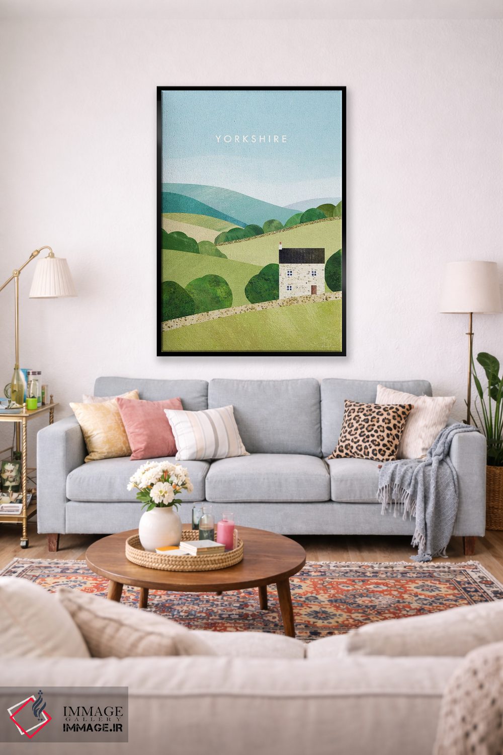 تابلو دکوراتیو England Travel Poster,پوستر سفر یورکشایر، انگلستان اثر هنری ریورز - D2B