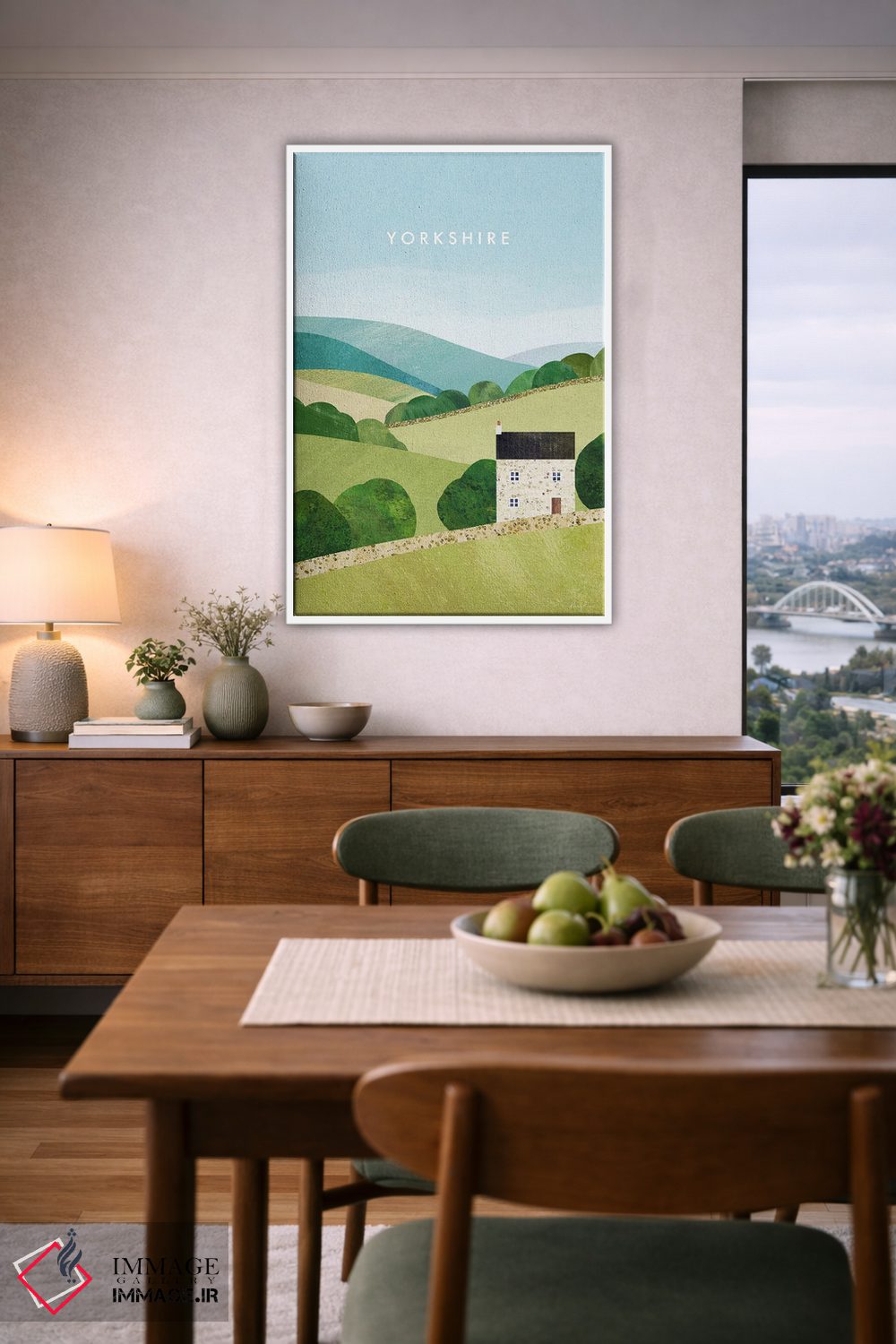 تابلو دکوراتیو England Travel Poster,پوستر سفر یورکشایر، انگلستان اثر هنری ریورز - D5W