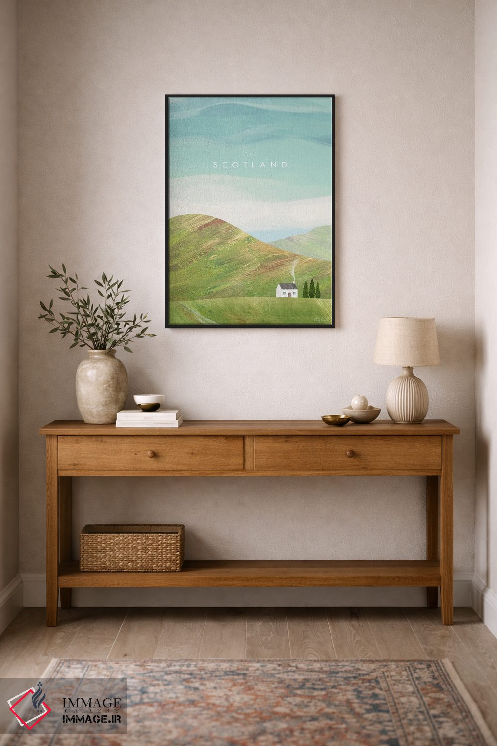 تابلو دکوراتیو Highland Travel Poster,پوستر سفر اسکاتلند، هایلند اثر هنری ریورز - D2B