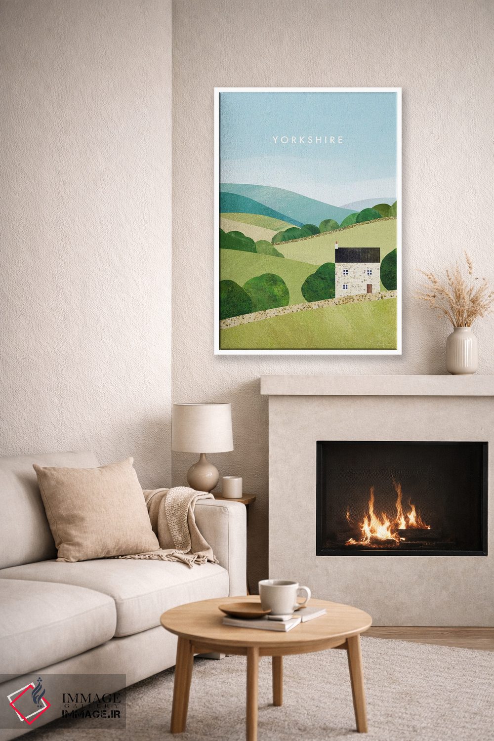 تابلو دکوراتیو England Travel Poster,پوستر سفر یورکشایر، انگلستان اثر هنری ریورز - D6W