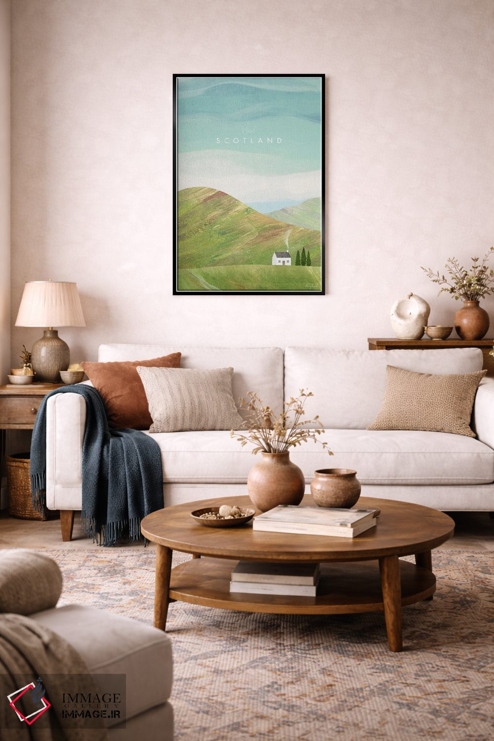تابلو دکوراتیو Highland Travel Poster,پوستر سفر اسکاتلند، هایلند اثر هنری ریورز - D3B
