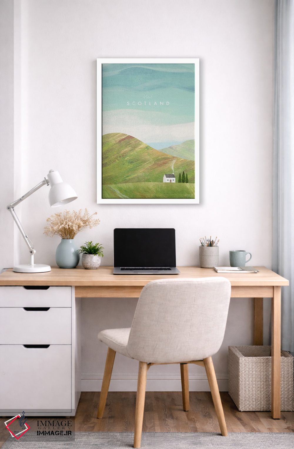 تابلو دکوراتیو Highland Travel Poster,پوستر سفر اسکاتلند، هایلند اثر هنری ریورز - D6W