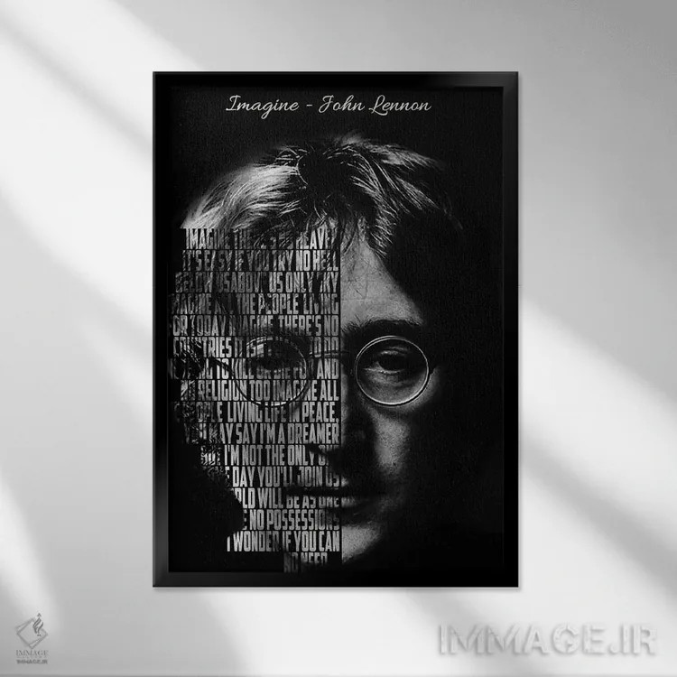 تابلو دکوراتیو تصور کن اثر گوناوان آر بی - نمای قابدار مشکی