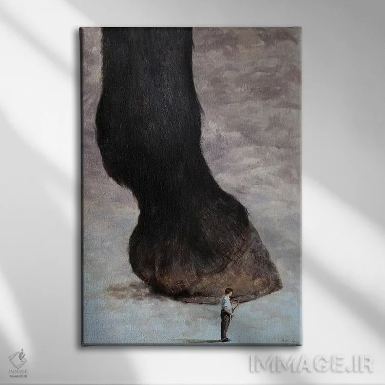 تابلو دکوراتیو رخداد اثر رودولف کوزوو - نمای روبهرو روی دیوار