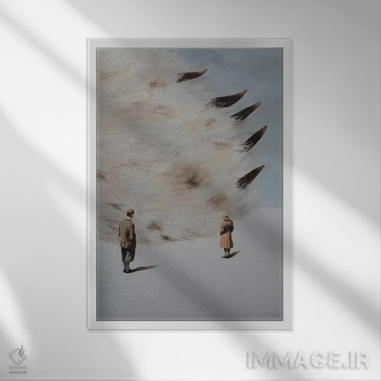 تابلو دکوراتیو یافتن اثر رودولف کوزوو - نمای قابدار سفید