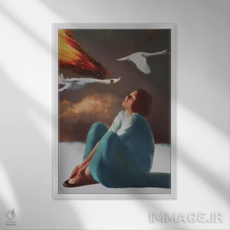 تابلو دکوراتیو پیشامد اثر رودولف کوزوو - نمای قابدار سفید
