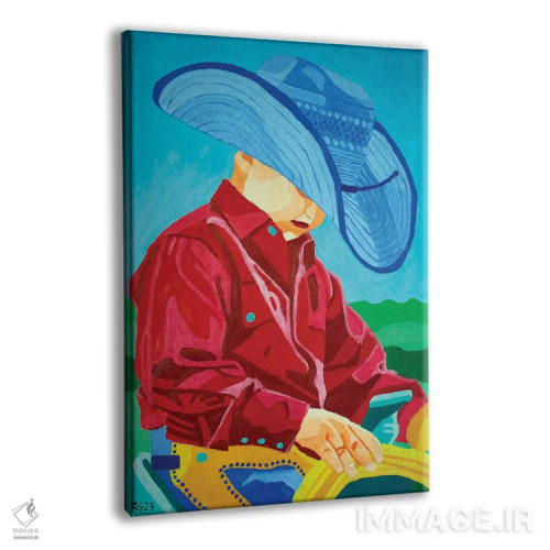 تابلو دکوراتیو کابوی جوان اثر راندال استینکه - نمای پرسپکتیو محصول