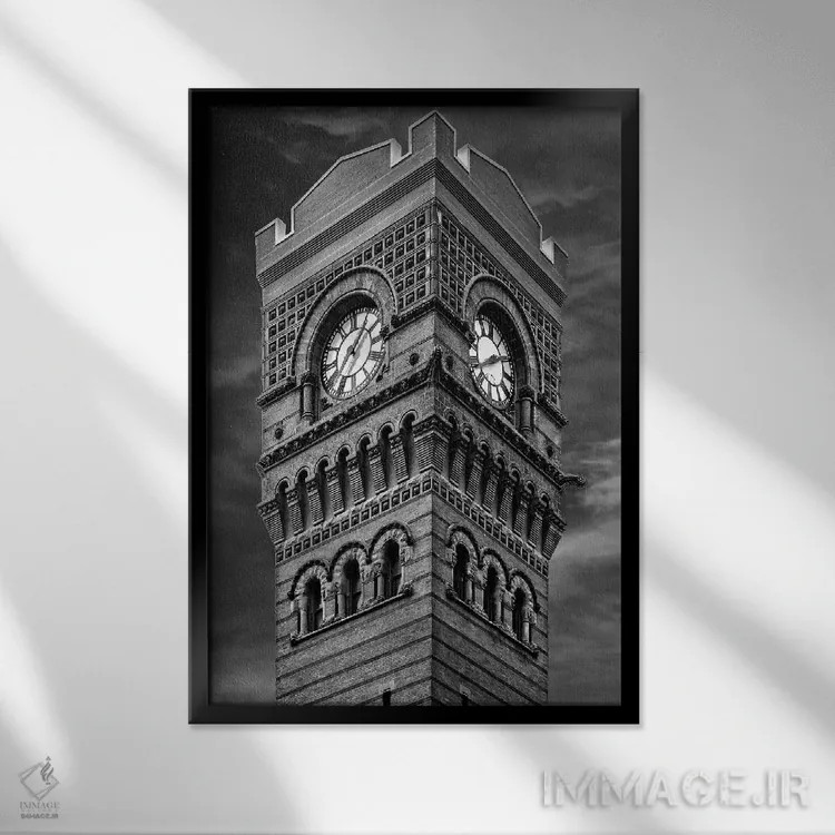 تابلو دکوراتیو ایستگاه خیابان پولک اثر ریموند کونست - نمای قابدار مشکی