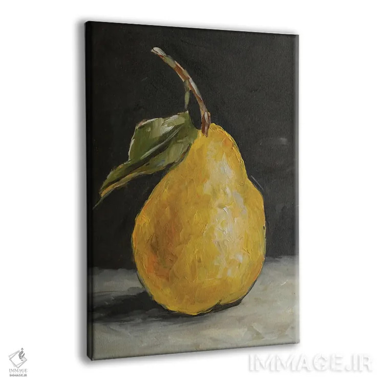 تابلو دکوراتیو گلابی زرد اثر رومانا خومین - نمای پرسپکتیو محصول