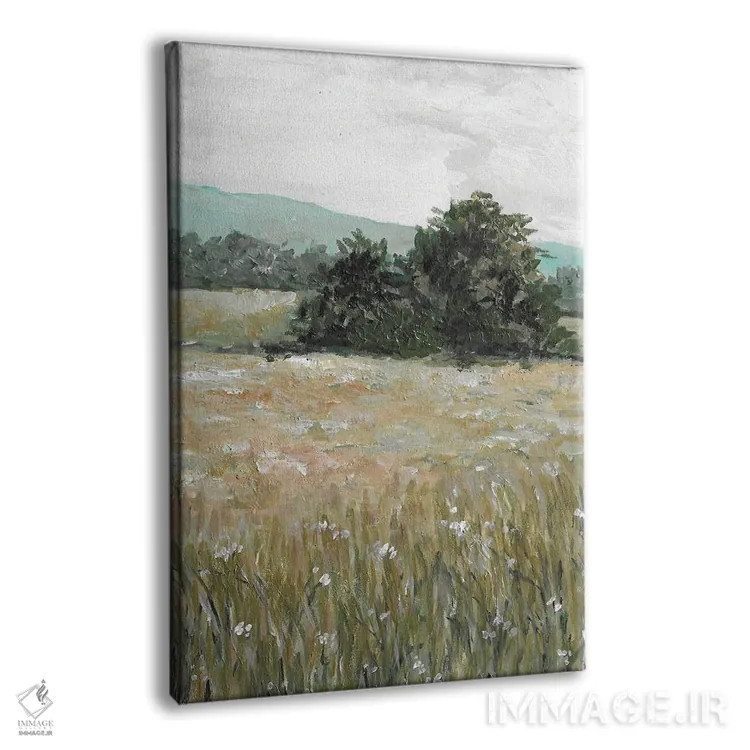 تابلو دکوراتیو منظره چمنزار اثر رومانا خومین - نمای پرسپکتیو محصول