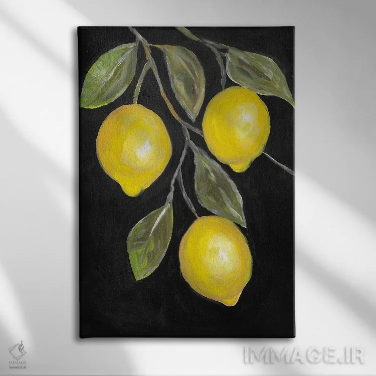 تابلوی درخت لیمو اثر رومانا خومین - نمای روبهرو روی دیوار