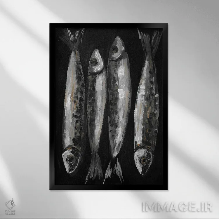 تابلو دکوراتیو سارباور ها اثر رومانا خومین - نمای قابدار مشکی