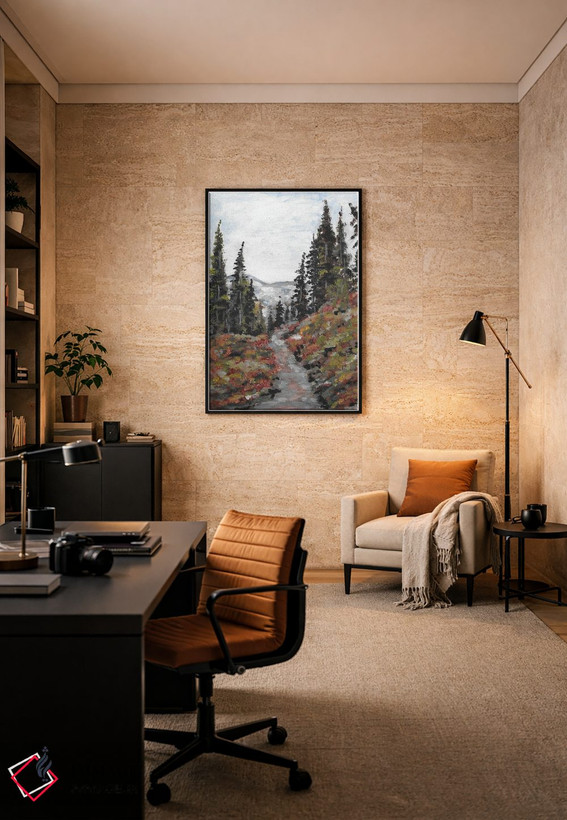تابلو دکوراتیو منظره پاییزی اثر رومانا خومین - D6B
