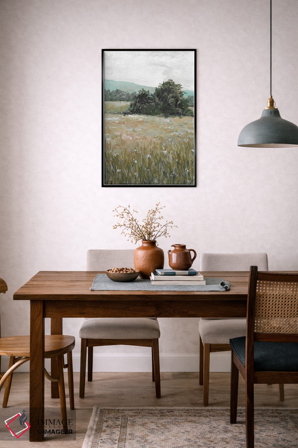 تابلو دکوراتیو منظره چمنزار اثر رومانا خومین - D6B