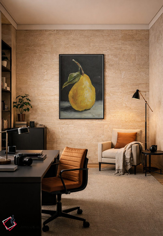 تابلو دکوراتیو گلابی زرد اثر رومانا خومین - D5B