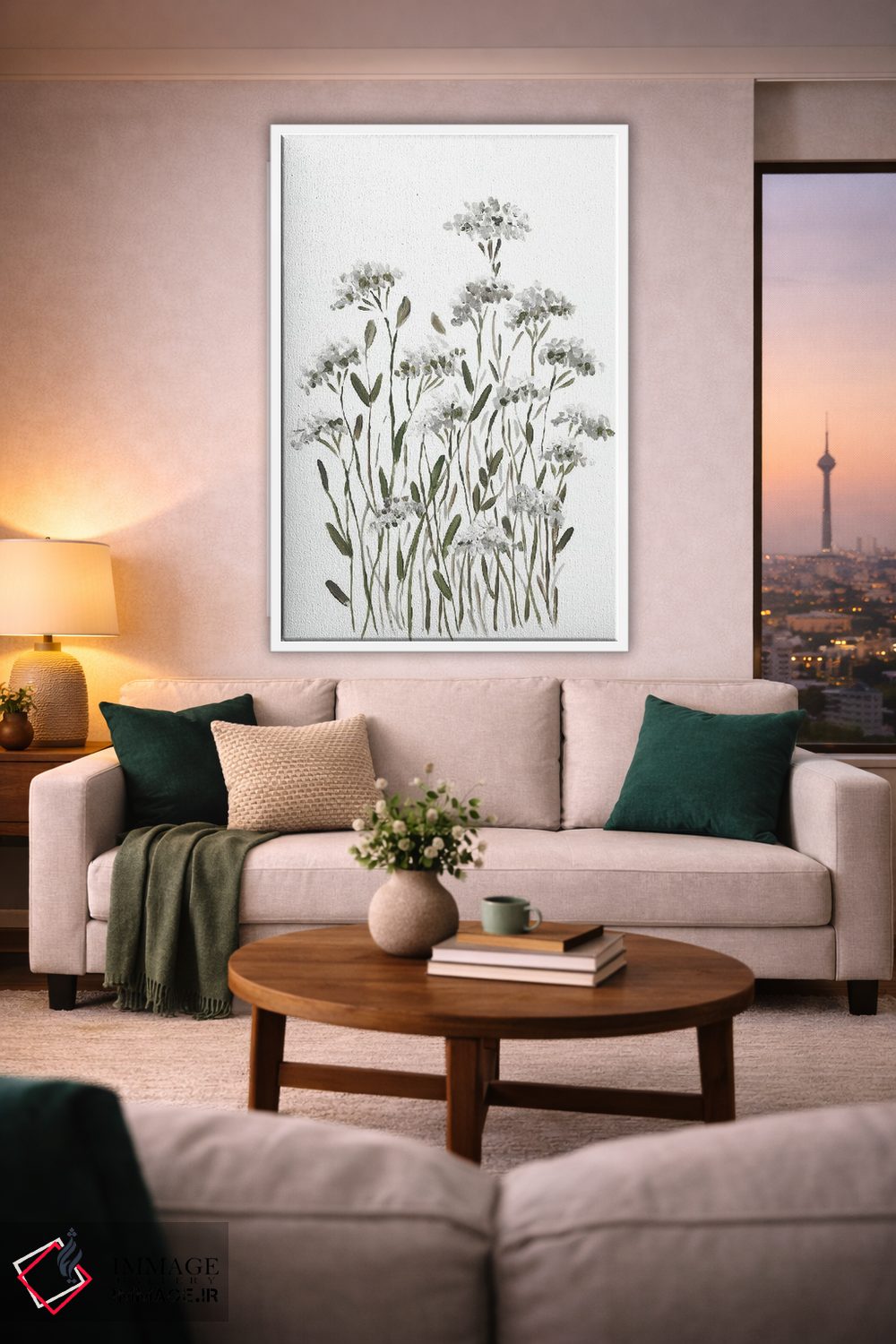 تابلو دکوراتیو گل های چمنزار اثر رومانا خومین - D1W