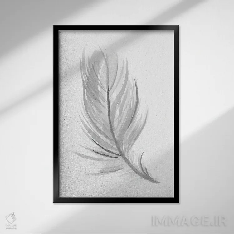 تابلو دکوراتیو پر اثر رومانا خومین - نمای قابدار مشکی
