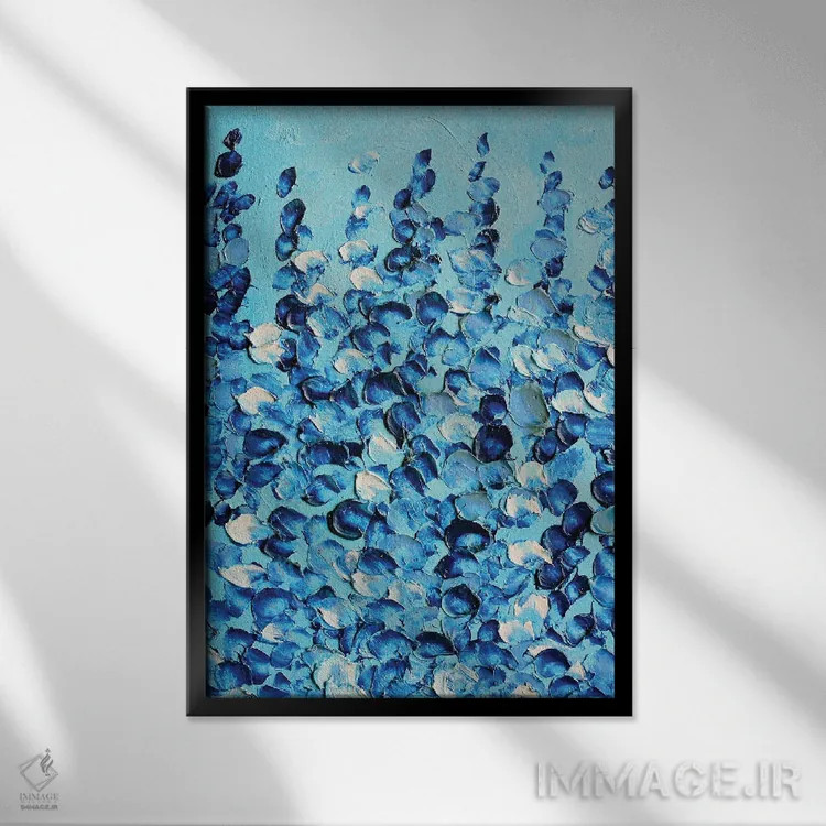 تابلو دکوراتیو اسطوخودوس اثر رومانا خومین - نمای قابدار مشکی